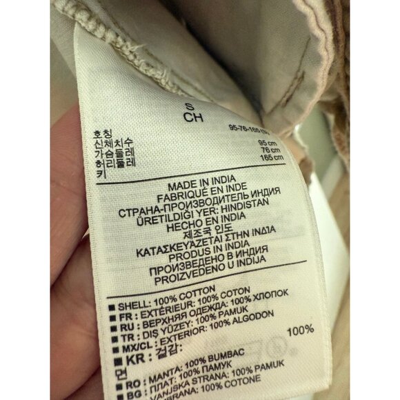 GAP Anorak Cropped Hooded Jacket Khaki Size Small Petite Early 2000s - Picture 6 of 6